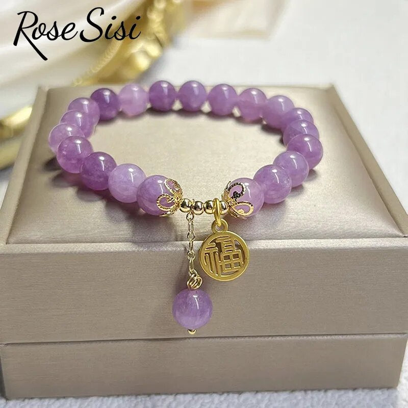 Rose sisi New Chinese style crystal bracelet for women color  jewelry handmade women's bracelet transfer present for gift