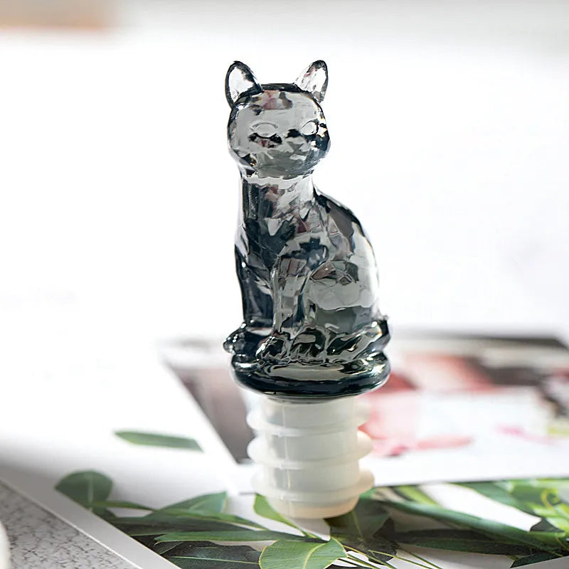 Animal Wine Bottle Stopper Champagne Silicone Cap Cute Cat Dog Seal Cover Lid