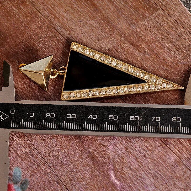 Black Triangle Long Dangle Earring for Women Punk Fashion Gift Ladies Accessories Pendant Earrings Korean Earrings 2023