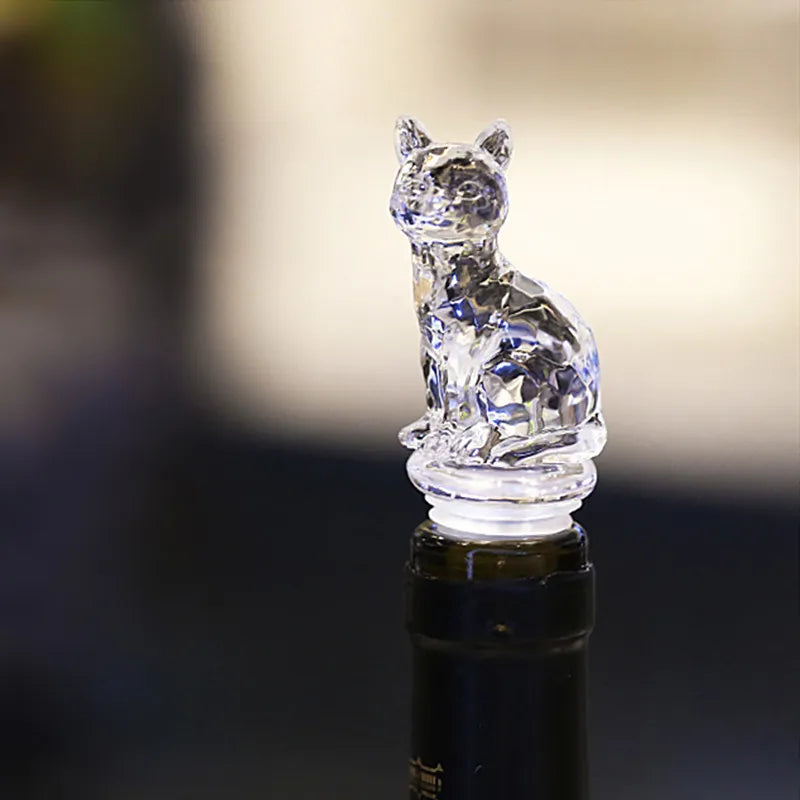 Animal Wine Bottle Stopper Champagne Silicone Cap Cute Cat Dog Seal Cover Lid