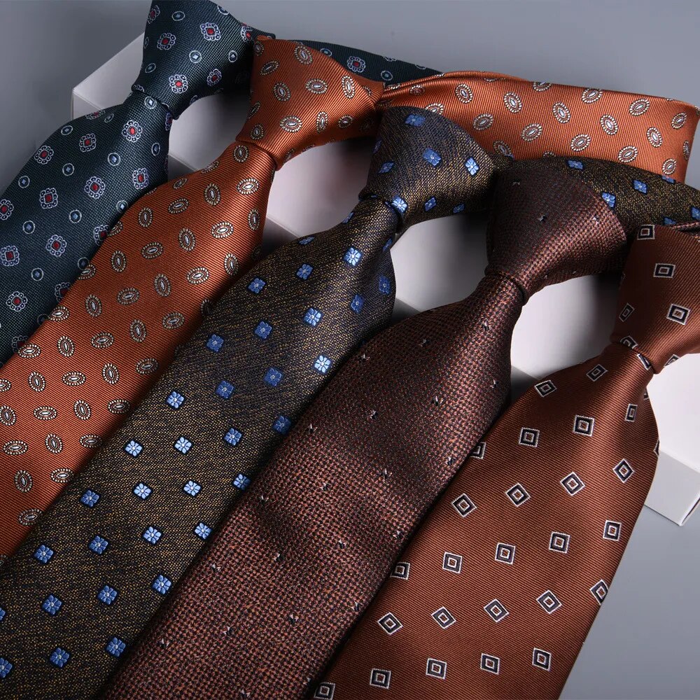 2023 New 8cm Tie Business Korean Groom Wedding Necktie Suit Accessories Jacquard Stripe Gravata Gravity Masculine