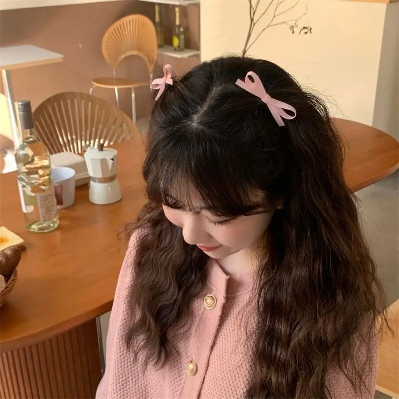 2023 Korean Sweet Bowknot Hairpin for Girls Fashion Princess Headwear Student Children Hair Clip Hair Accessories Wholesale
