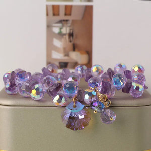 Korean style holiday travel gift Crystal double bracelet for women gift Joker clothes temperament jewelry for women friends gift