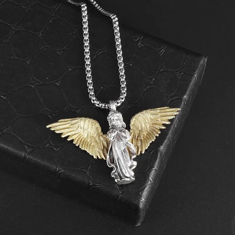 Gothic Vintage Accessories Steampunk Viking for Man and Women Necklace Jewelry Low Price Y2K Korean Fashion Tendance 2023 Angel