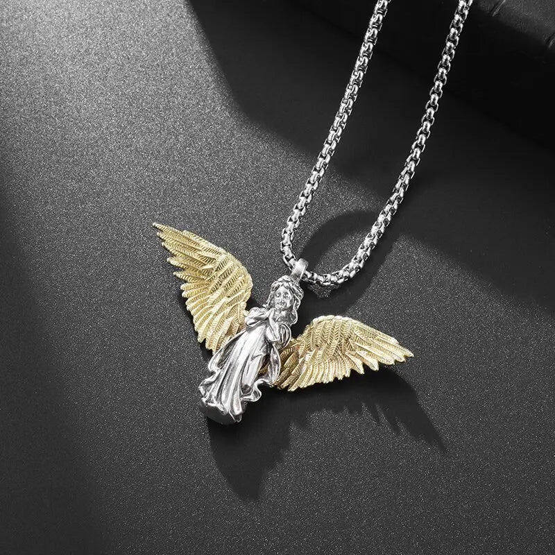 Gothic Vintage Accessories Steampunk Viking for Man and Women Necklace Jewelry Low Price Y2K Korean Fashion Tendance 2023 Angel