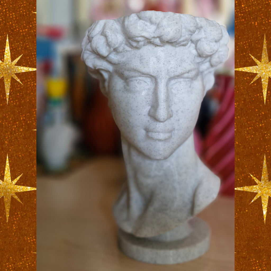 Olive and Latte 3d Print Art Michelangelo' David Portrait