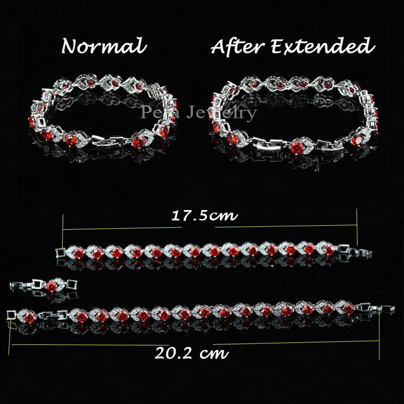Pera Unique Design Olive Green Cubic Zirconia Stone Silver Color Jewelry Fashion Women Party Charm Link Bracelets for Gift B096