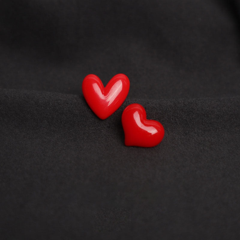Cute Red Heart Shape Resin Brooch  for Lovers Gift Wedding Party Jewelry Brooch  Christmas New Year Gift