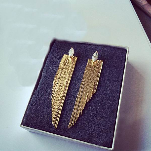 Statement Tassel Long Earrings For Women bijoux Etrendy fashion party jewelry wholesale gold-color cute gift