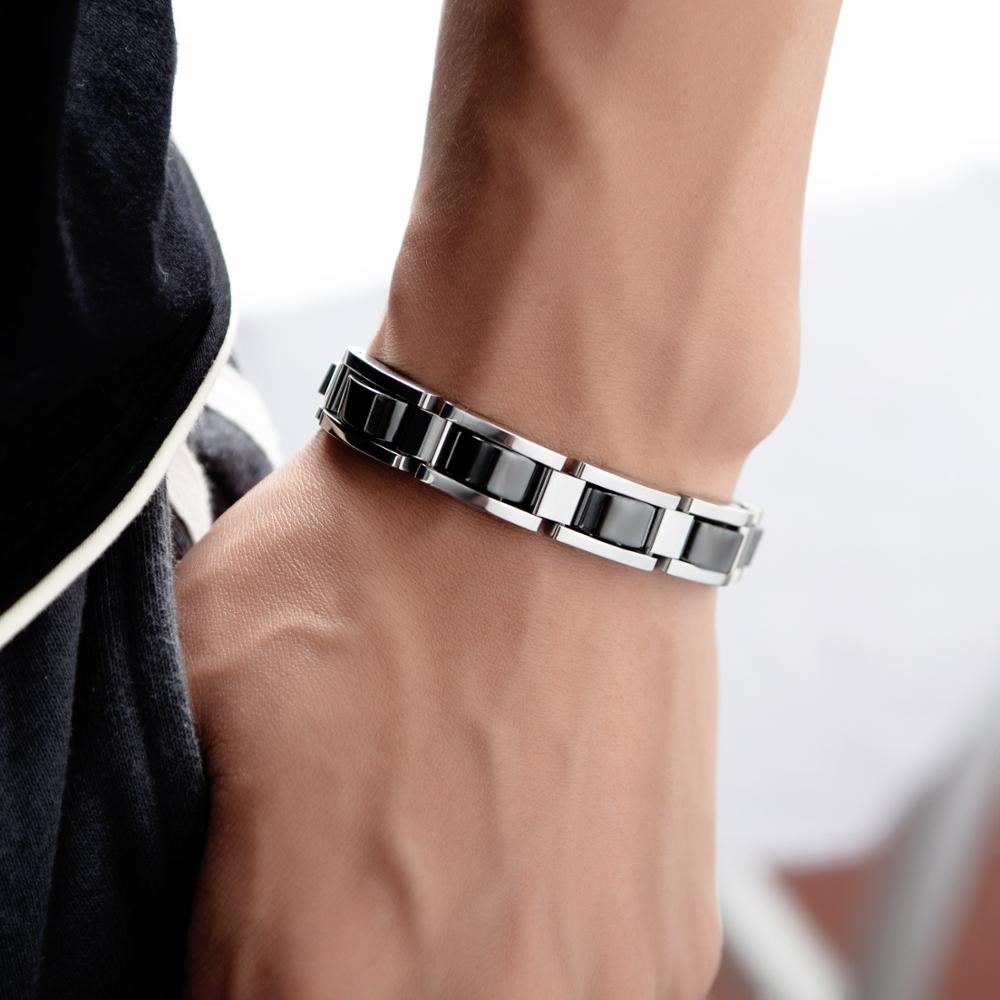 EyeYoYo Korean Fashion Bracelet Men's 316L Stainless steel Multiple Color Options Bracelet Domineering Thick Magnetic Jewellery