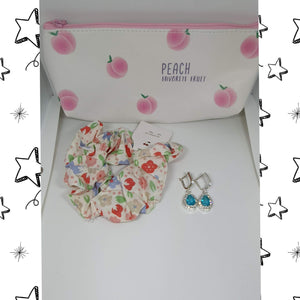 Set of Pouch Case, Scrunchie and Earrings