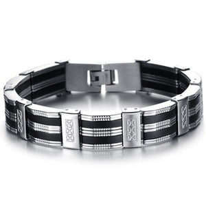 Stainless Steel Bracelet & Bangle 210mm Men's Jewelry Strand Rope Charm Chain Wristband Men's Bracelet