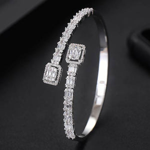 GODKI Trendy Luxury Stackable Bangle Cuff For Women Wedding Full Cubic Zircon Crystal CZ Dubai  Bracelet Party Jewelry2019