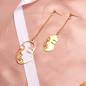 X&P New Fashion Round Dangle Drop Korean Earrings For Women Geometric Round Heart Gold Earring Wedding 2021 kolczyki Jewelry