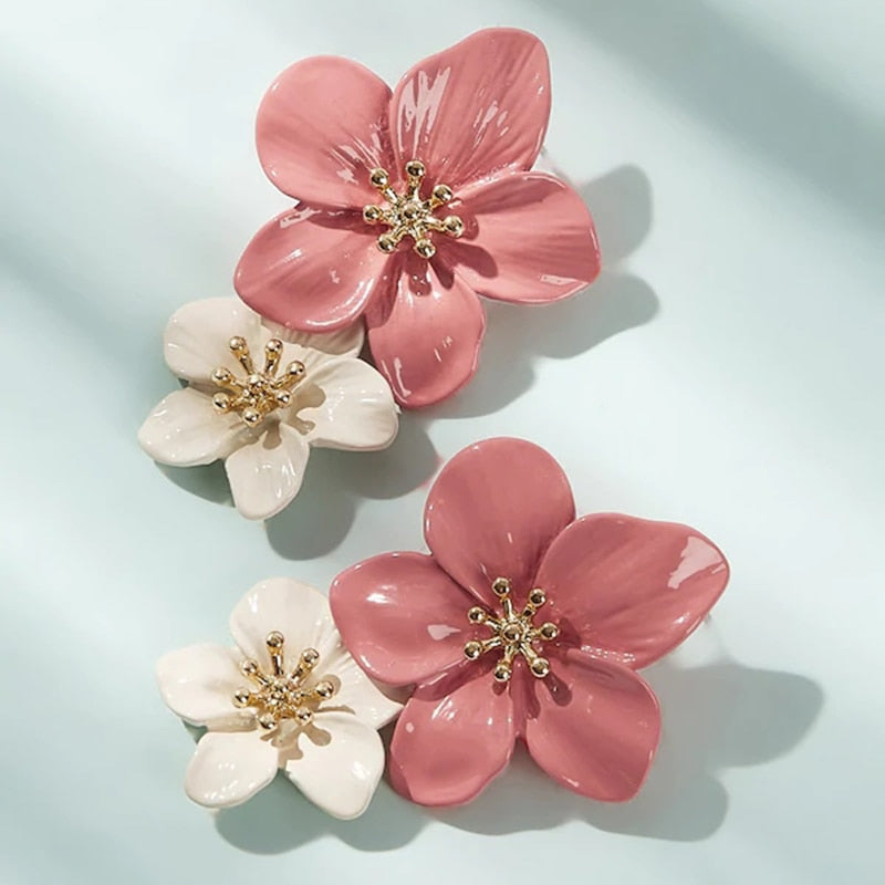 Boho Cute Flower Earrings for Women Korean Jewelry Kids Girls Gifts Fashion Stud Earring Boucles D'oreilles Aretes De Mujer 2021