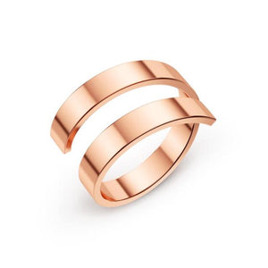 2021 Hiphop Rock DoubleLayer Ring for Men Women Black Rose Gold Stainless Steel Rings Male Female Jewelry Wedding Couple Gift