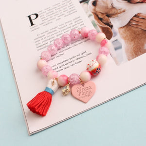 Rose sisi 2022 Summer Vacation Beach Bracelet Shell Little Girl Pendant Burst Bead Sweet Romantic Set Bracelet for women jewelry