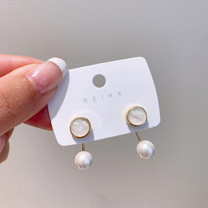 Zeojrlly Metal Trendy Geometric Women Dangle Earrings Korean  Earrings  French Pearl New Fashion Female Elegant Jewelry