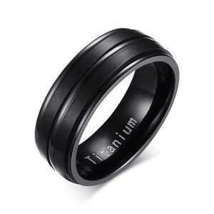 Vnox Titanium Carbide Men's Ring Wedding Rings 8mm USA Size Engraved "Titanium"